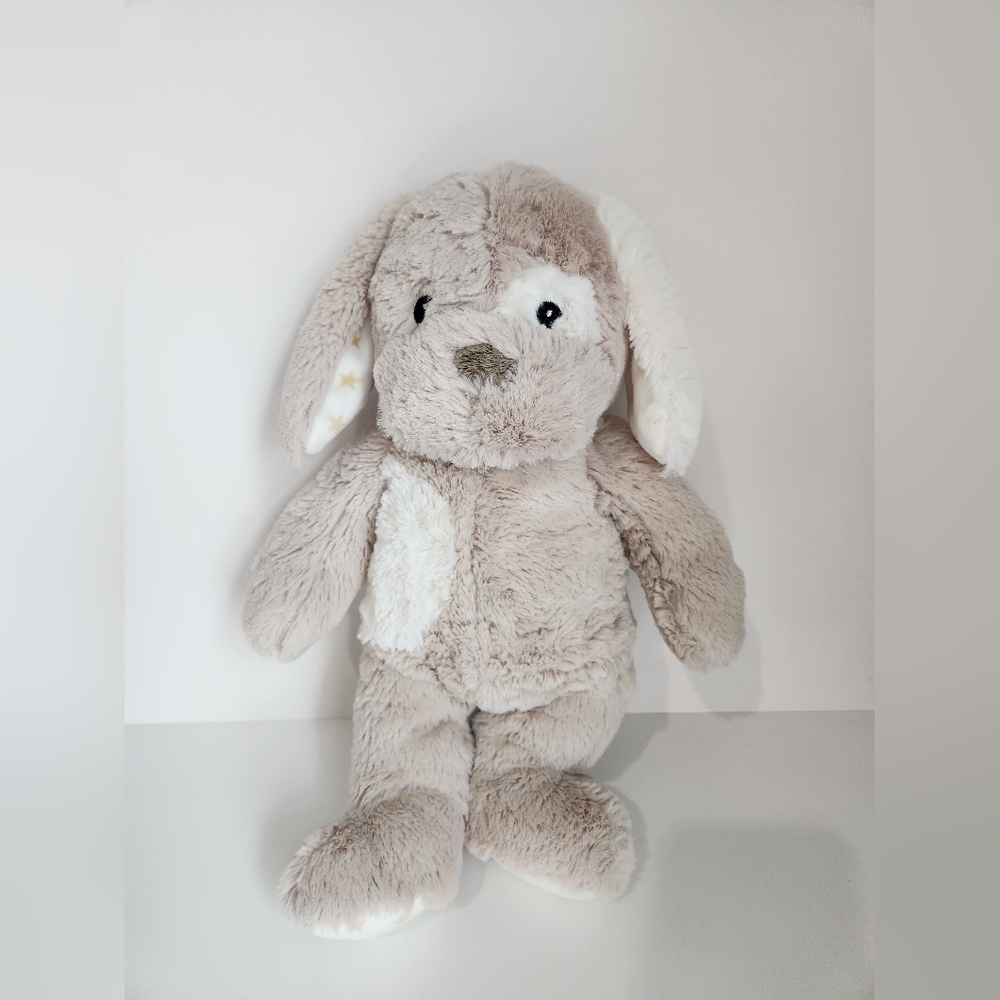 Cloud B Dreamy Hugginz Puppy Dog Plush Tan Cream Gold Stars Paws Ears 14" Lovey